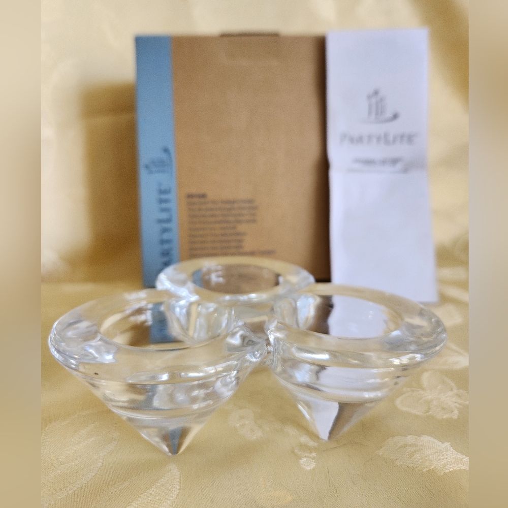 Partylite Diamond Trio Tealight Holder - P91548 - NEW